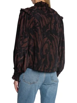 COPENHAGEN MUSE BLOUSE FRILL BLACK