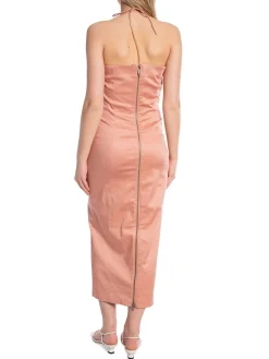 COPENHAGEN MUSE DRESS SHINENI CAMEO BROWN