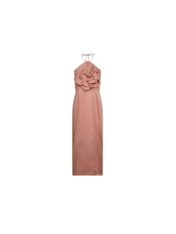 COPENHAGEN MUSE DRESS SHINENI CAMEO BROWN