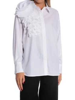 COPENHAGEN MUSE SHIRT PLEAT FRILL BRIGHT WHITE