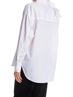 COPENHAGEN MUSE SHIRT PLEAT FRILL BRIGHT WHITE