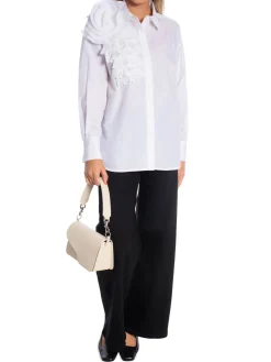 COPENHAGEN MUSE SHIRT PLEAT FRILL BRIGHT WHITE