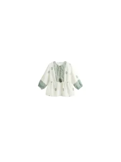 COPPEROSE BLOUSE BOHEMIAN PRINTED WITH LOOSE SLEEVES KHAKI
