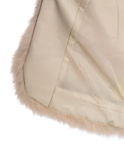COPPEROSE JACKET SHORT FAUX FUR BEIGE