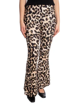 COPPEROSE PANTS FLARE LEOPARD