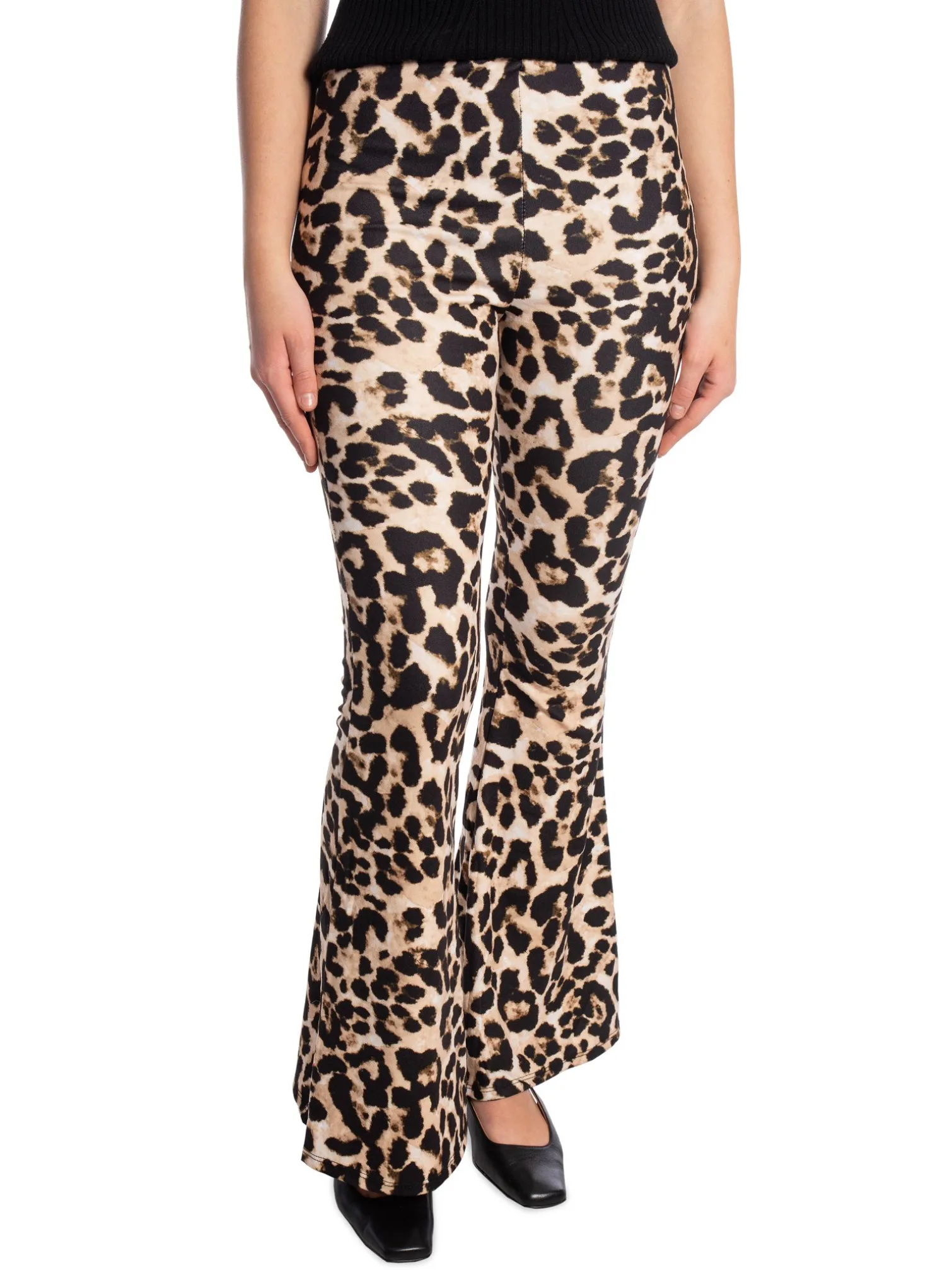 COPPEROSE PANTS FLARE LEOPARD