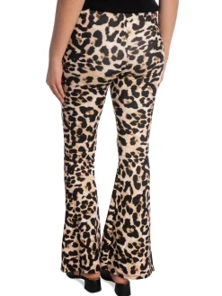 COPPEROSE PANTS FLARE LEOPARD