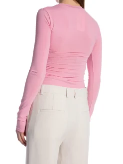 COPPEROSE TOP ADJUSTED WITH KNOT PINK