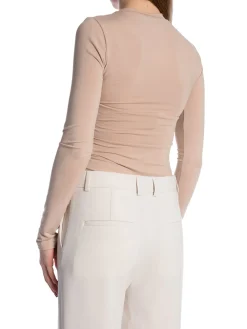 COPPEROSE TOP ADJUSTED WITH KNOT BEIGE