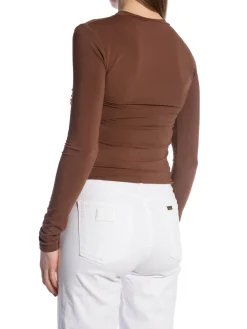 COPPEROSE TOP ADJUSTED WITH KNOT BROWN