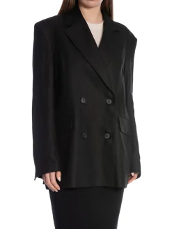 DAGMAR BLAZER CLASSIC LINEN BLAZER BLACK