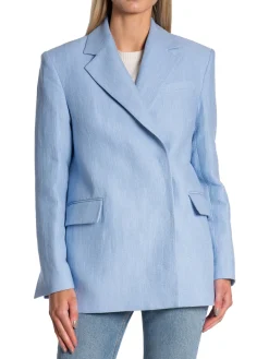 DAGMAR BLAZER CLASSIC LINEN CELESTE