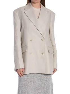 DAGMAR BLAZER CLASSIC LINEN BLAZER OAT