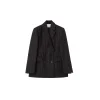 DAGMAR BLAZER PINSTRIPE BLACK WHITE