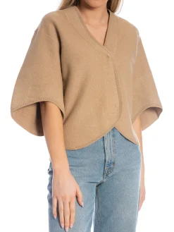 DAGMAR CARDIGAN SHORT WOOL CAMEL