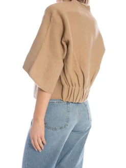 DAGMAR CARDIGAN SHORT WOOL CAMEL