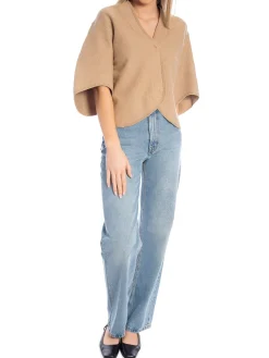 DAGMAR CARDIGAN SHORT WOOL CAMEL