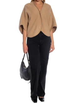 DAGMAR CARDIGAN SHORT WOOL CAMEL