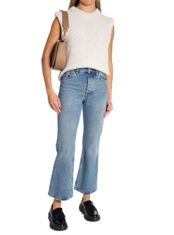 DAGMAR JEANS KICK FLARE LIGHT BLUE WASH