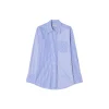 DAGMAR SHIRT ASYMMETRIC SHIRT BLUE STRIPED