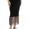 DAGMAR SKIRT FRINGE SKIRT BLACK