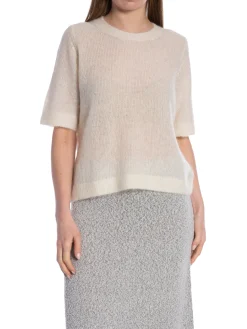 DAGMAR TOP BRUSHED ALPACA TOP OFF WHITE