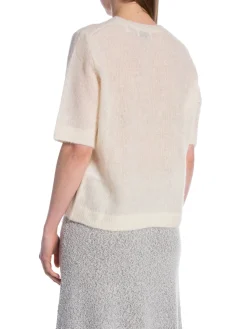 DAGMAR TOP BRUSHED ALPACA TOP OFF WHITE