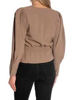 DANET6 TOP SAWYER PEPLUM PURE TAUPE