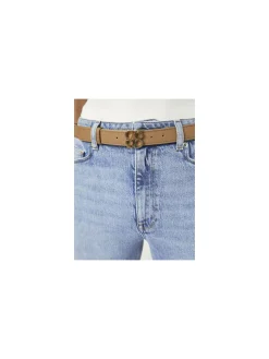 DANTE6 BELT MOTIF LEATHER GOLD CAMEL