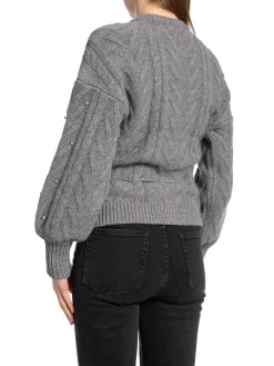 DANTE6 CARDIGAN JAELYN RHINESTONE PURE GREY