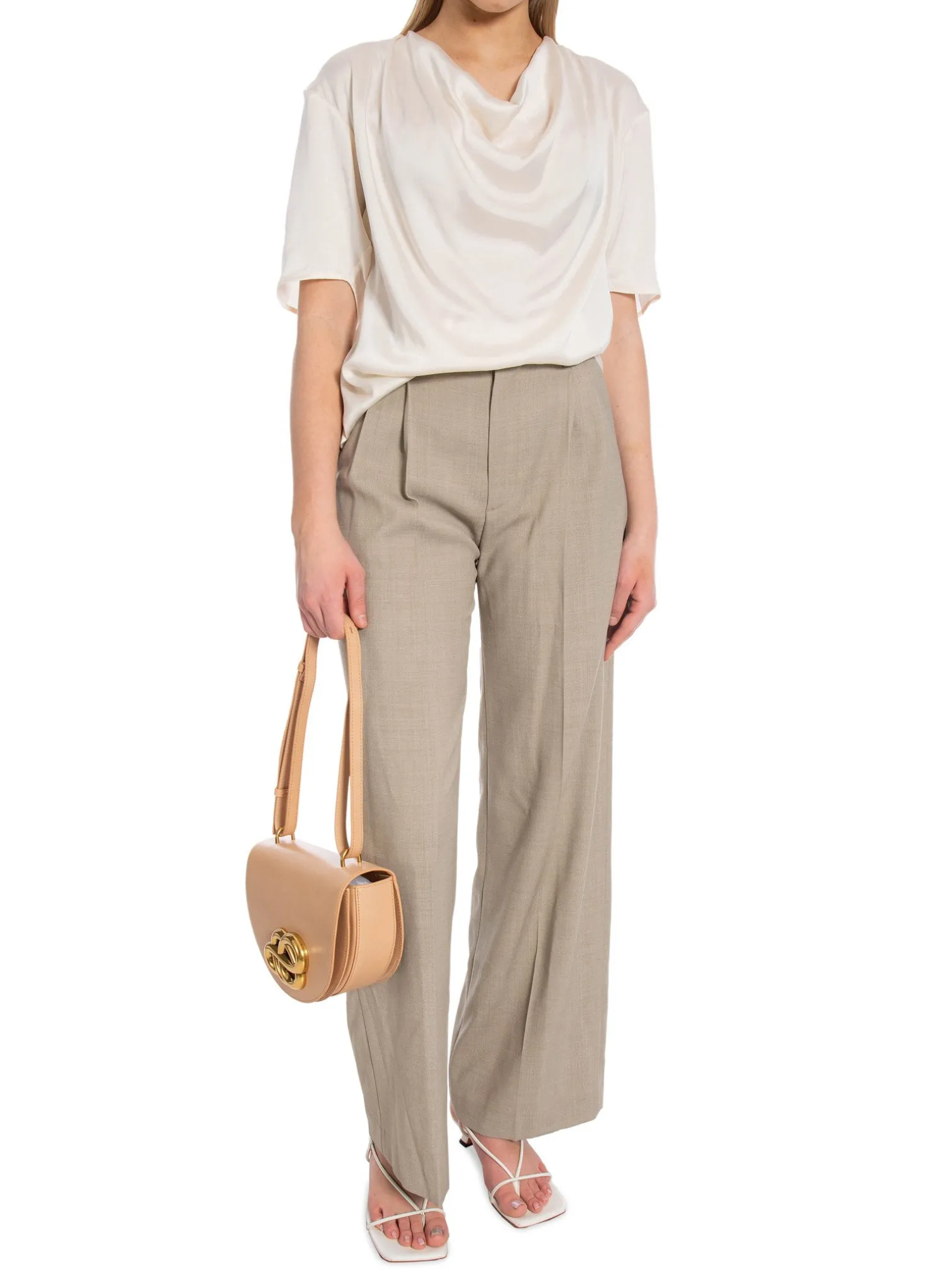 DANTE6 TOP KESWICK SILK DRAPEY BUTTER CREAM