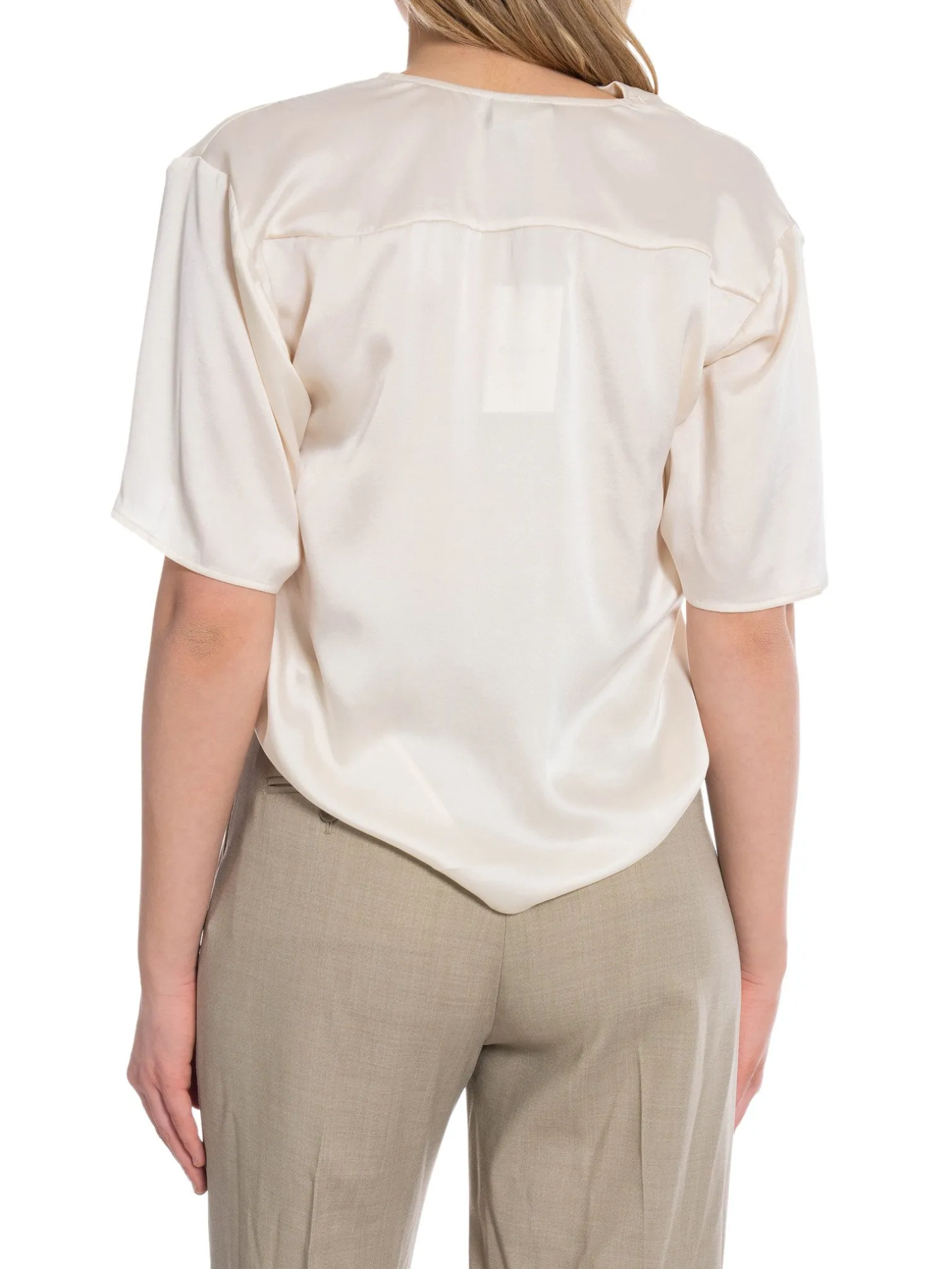 DANTE6 TOP KESWICK SILK DRAPEY BUTTER CREAM