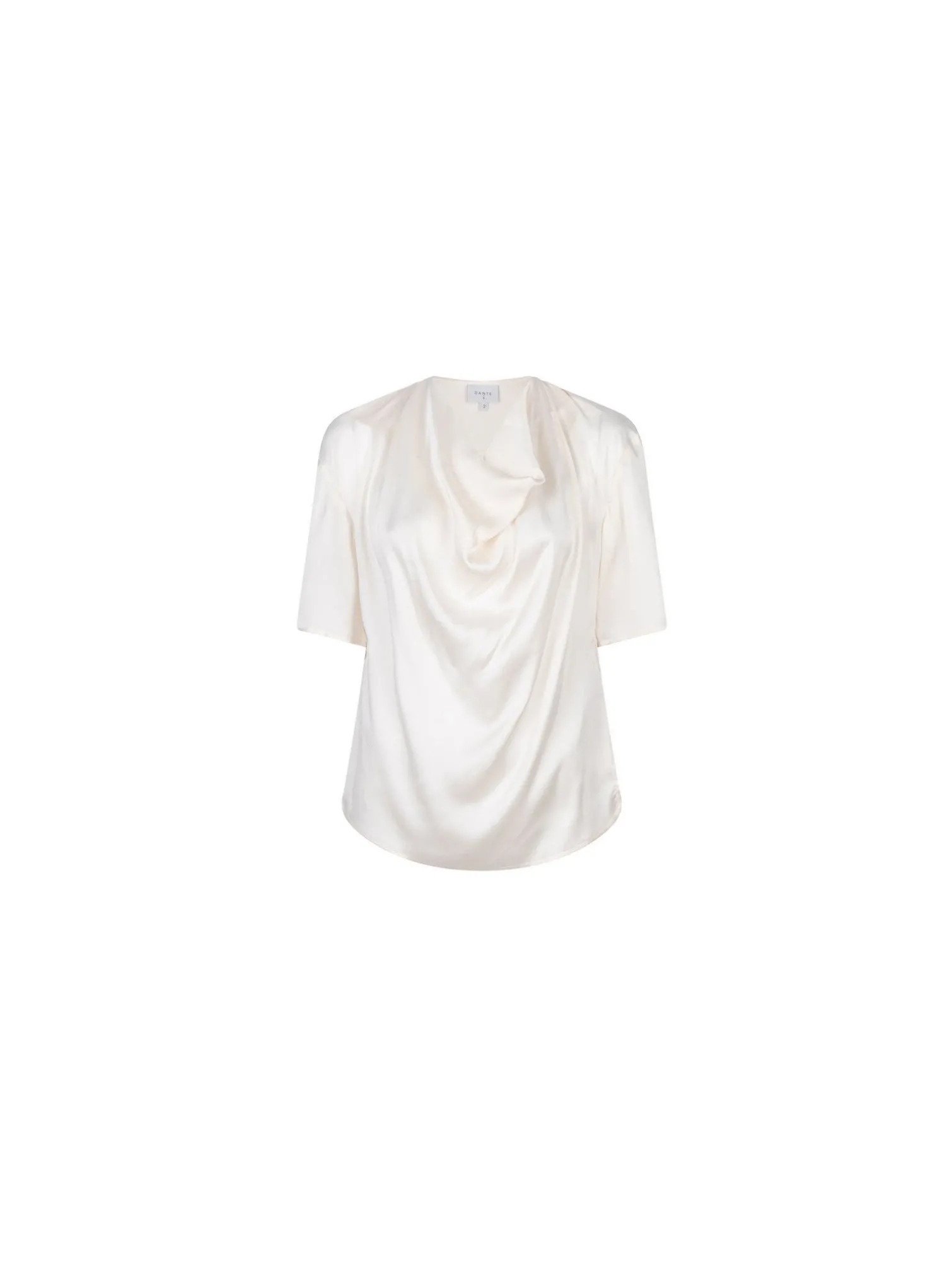 DANTE6 TOP KESWICK SILK DRAPEY BUTTER CREAM