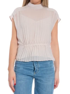 DANTE6 TOP PENELOPE GATHERED WHISPER CHALK