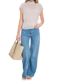 DANTE6 TOP PENELOPE GATHERED WHISPER CHALK