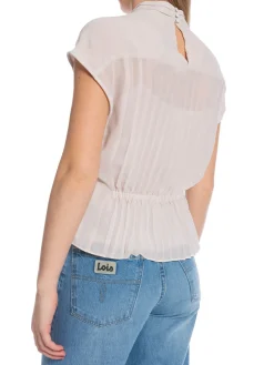 DANTE6 TOP PENELOPE GATHERED WHISPER CHALK