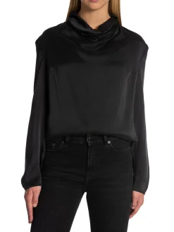 DANTE6 TOPP IPSUM SILK DRAPERY RAVEN