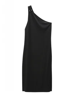 FILIPPA K DRESS ONE SHOULDER JERSEY BLACK