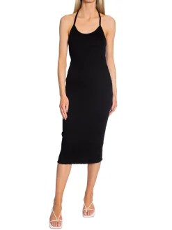 FILIPPA K DRESS RIB HALTER BLACK