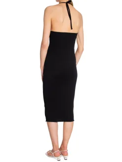 FILIPPA K DRESS RIB HALTER BLACK