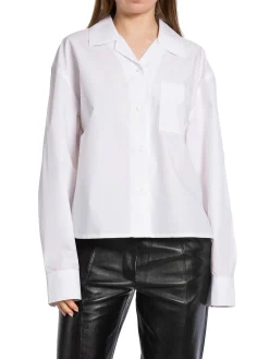 FILIPPA K SHIRT CROPPED POPLIN WHITE
