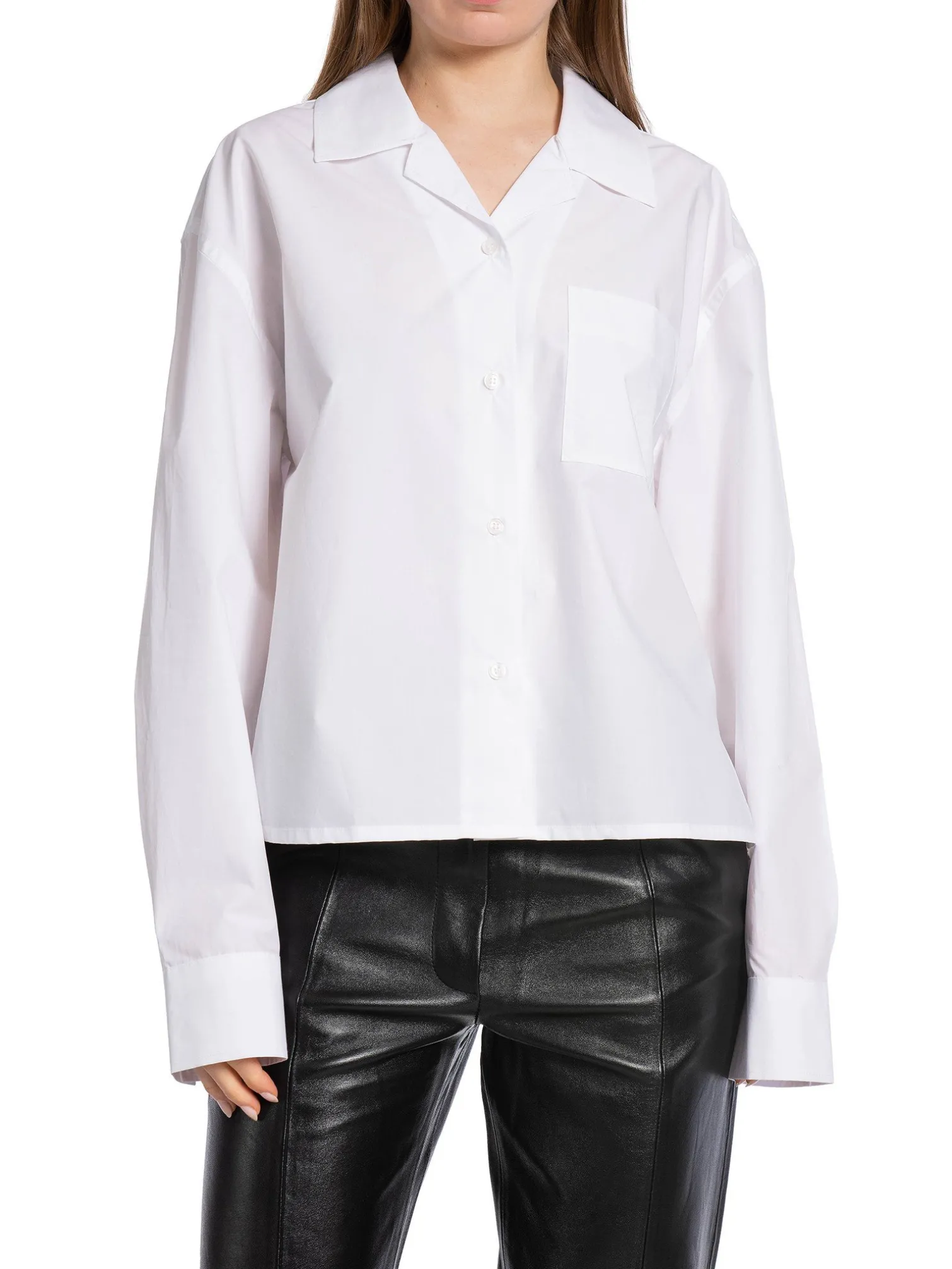 FILIPPA K SHIRT CROPPED POPLIN WHITE