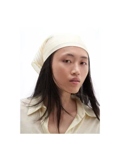 FILIPPA K SILK PLISSE SCARF CHALK