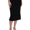 FILIPPA K SKIRT COTTON RIB SLIP BLACK