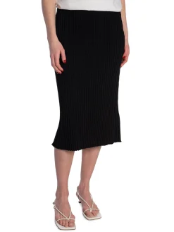 FILIPPA K SKIRT COTTON RIB SLIP BLACK