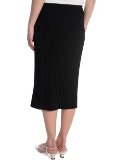 FILIPPA K SKIRT COTTON RIB SLIP BLACK