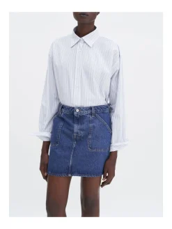 FILIPPA K SKIRT PATCH POCKET MINI WASHED MID BLUE