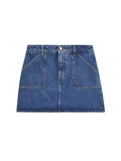 FILIPPA K SKIRT PATCH POCKET MINI WASHED MID BLUE