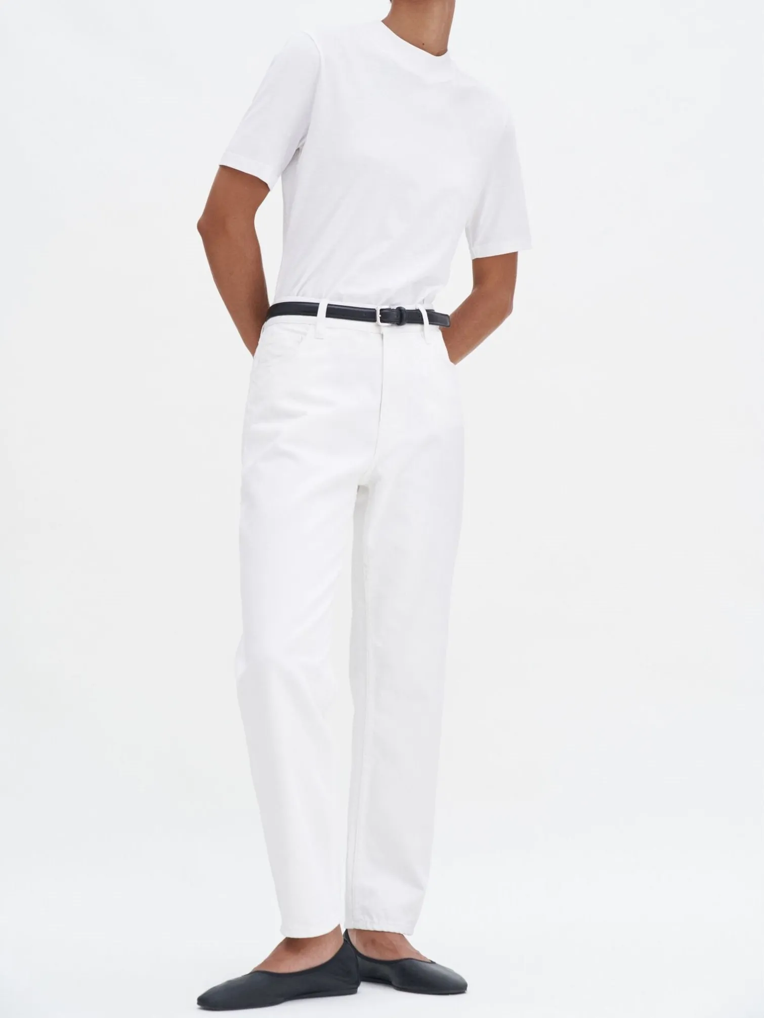 FILIPPA K TOP MOCK NECK WHITE