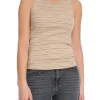 FILIPPA K TOP STRIPED FINE RIB TANK WHITE